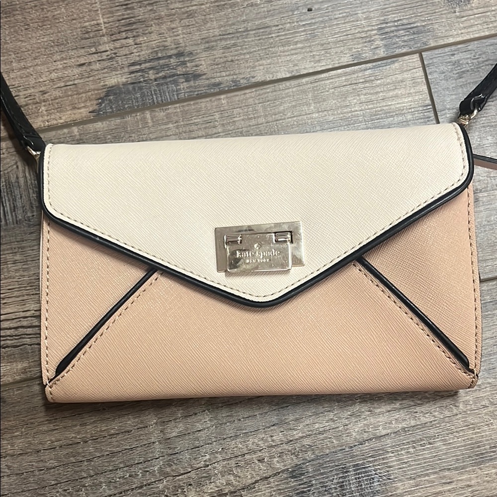 Kate Spade Cream and Tan Crossbody Bag